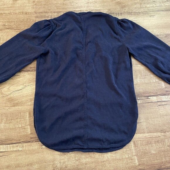 The Odells Women Blue Long Sleeve‎ Blouse Medium M Top - Picture 5 of 7